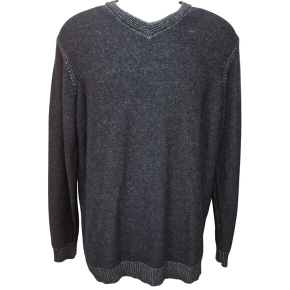Johnston & Murphy Plaited Cotton-Wool-Nylon Blend V-Neck Sweater Medium NWT
